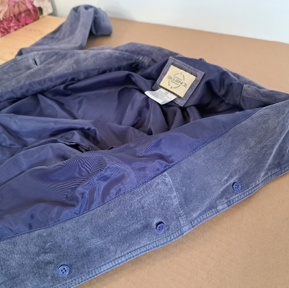 Sequence - light purple lilac real suede leather jacket - size M - Picture 5 of 15